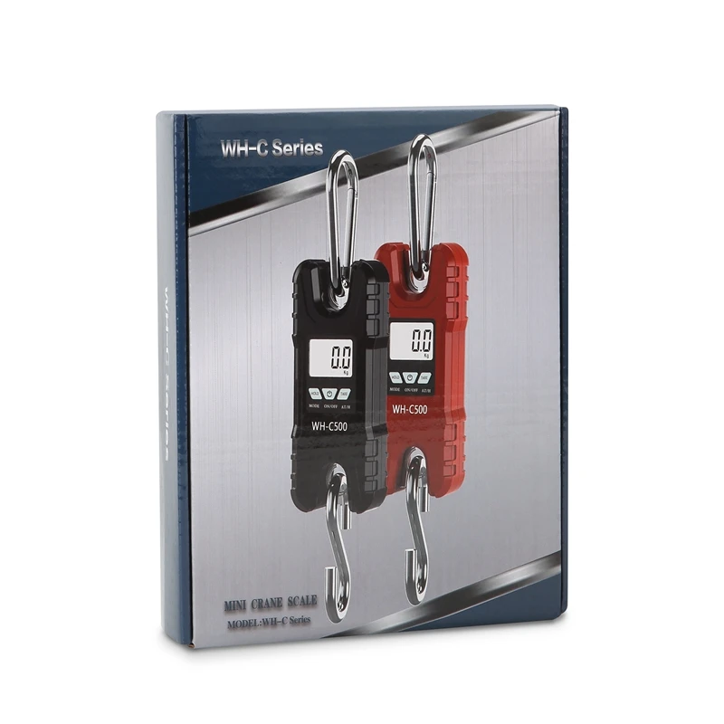 Imagem -06 - Weiheng-mini Balança Digital para Guindaste 500kg 100g Portátil Aço Inoxidável Gancho Suspensão Equilíbrio de Peso Pesado Lcd