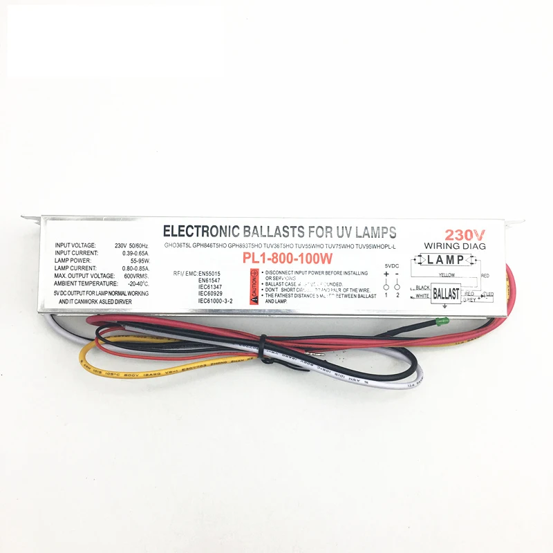 220V 230V 21-40W 55W-95W Electronic Ballast Dedicated LED Driver DC5V Output Rectifier For Ultraviolet Lamp UV Germicidal Light