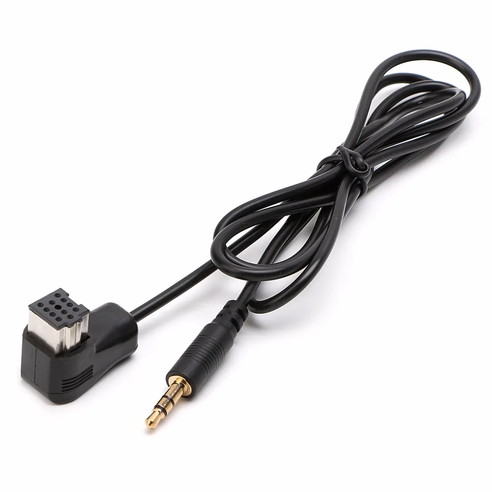 1Pc Car Radio Audio Aux Cable MP3 Input Adapter for Pioneer Headunit IP-BUS 3.5mm jack . MP3 cable black