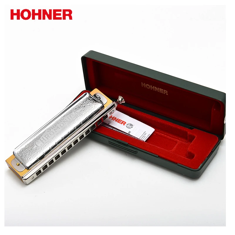 Hohner 270 Chromatic Harmonica Super Chromonica 12 Holes Harp Mouth Organ Key of C Musical Instruments Pearwood Comb Brass Reeds