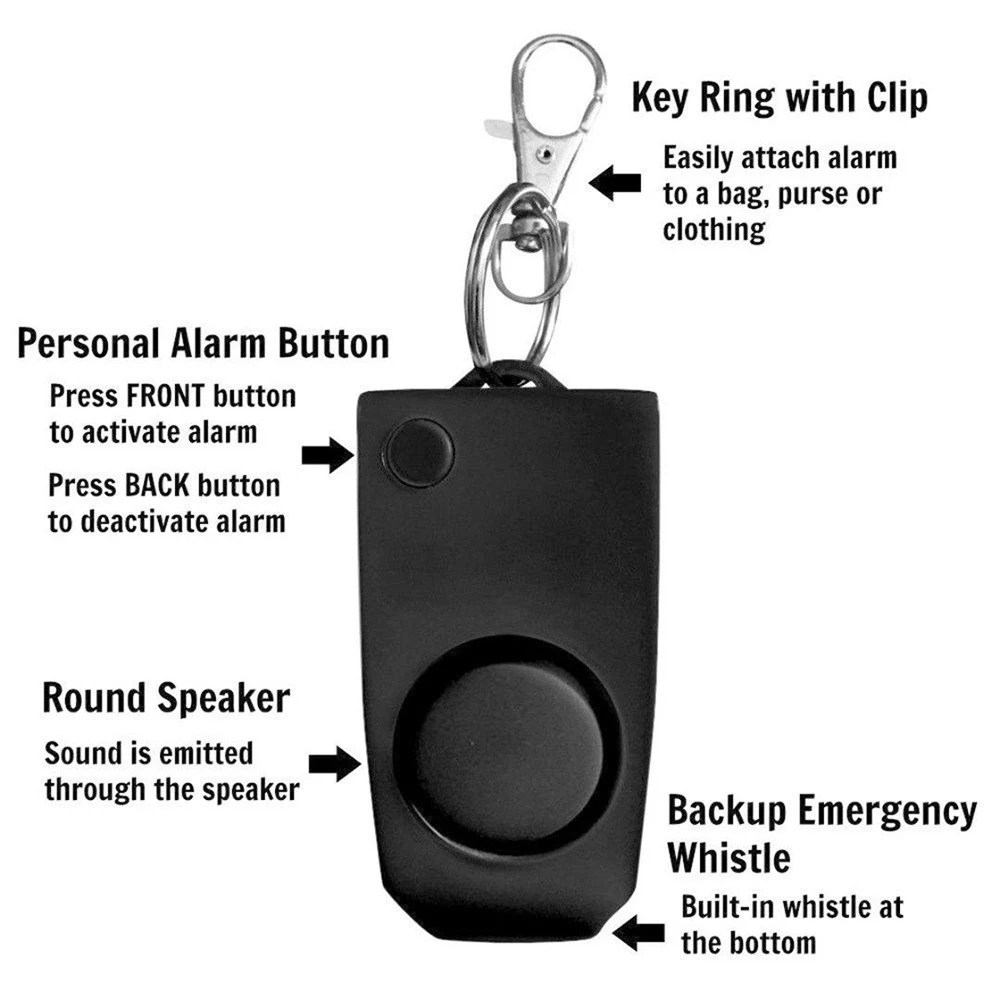 Anti-rape Device Alarm 130dB Safe Sound Emergency Attack Self-defense Keychain Personal Alarm