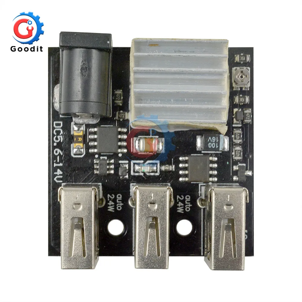 3 USB Mini moduł ładowania DC-DC 7V-14V do 5V-5.8V 8A obniżanie mocy Power Bank pokładzie deskopowa przetwornica do Arduino