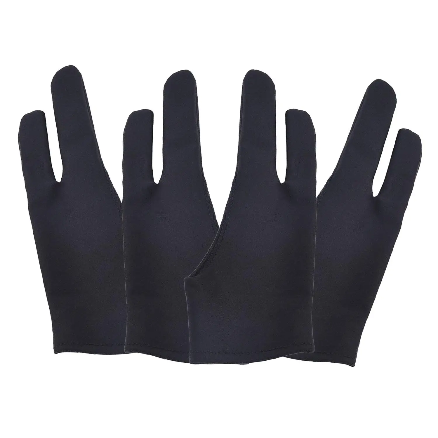 2 Pack Artist Anti-fouling Glove with Two Fingers for Digital Artists, Prevents Smudges for Light Box Graphic Tablet Pen