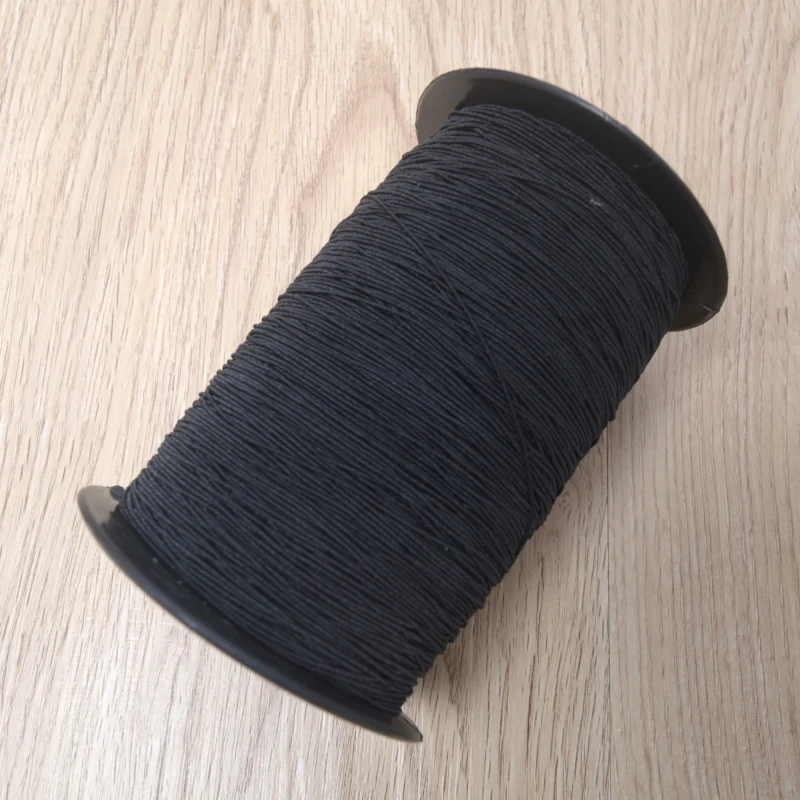 Very fine elastic band black white elastic line circular elastic string sewing bottom rubber band