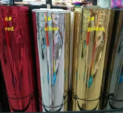 Anti Wrinkle Soft Metal Mirror Surface Synthetic TPU Holographic Leather Material Sale By Yard 91cm*137cm