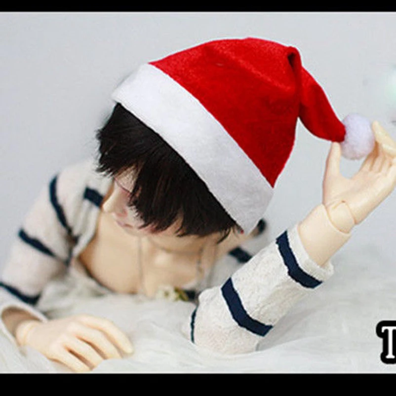 Chapéu de Natal BJD Chapéu de Papai Noel para 1/6 11 "1/4 17" 1/3 24 "60 CM de altura SD MSD YOSD DK DZ AOD DD Boneca Frete Grátis