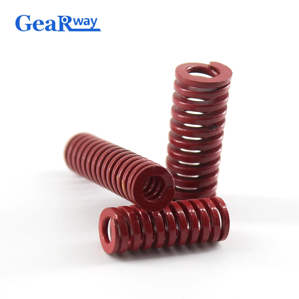 Gearway 4pcs Red Compression Spring Medium Loading Mould Die Compression Spring TM12x20/12x25/12x30/12x50/12x55mm Mold Spring