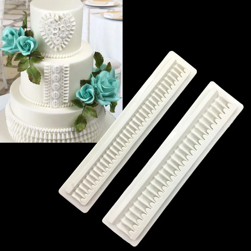 2 Size Cake Side Lace 100% Platinum Silicone Sugarcraft Mould, Fondant Cake Decorating Tools Bakeware