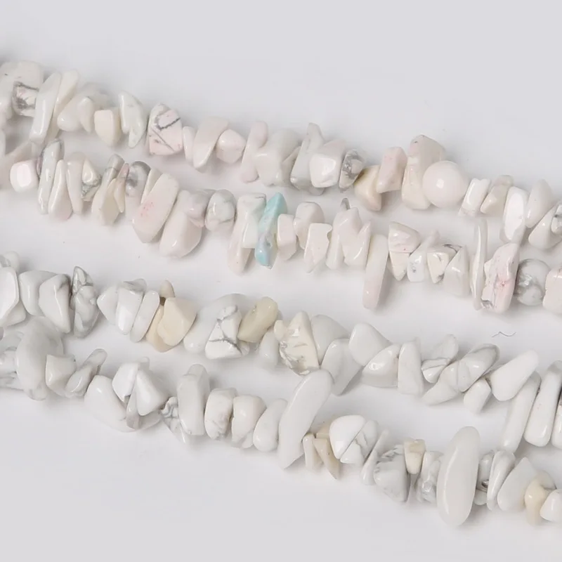 SALE!! Natural Stone Chip Beads for Jewelry Making: Blue Sand Howlite Olivine Crystal Strand 34\