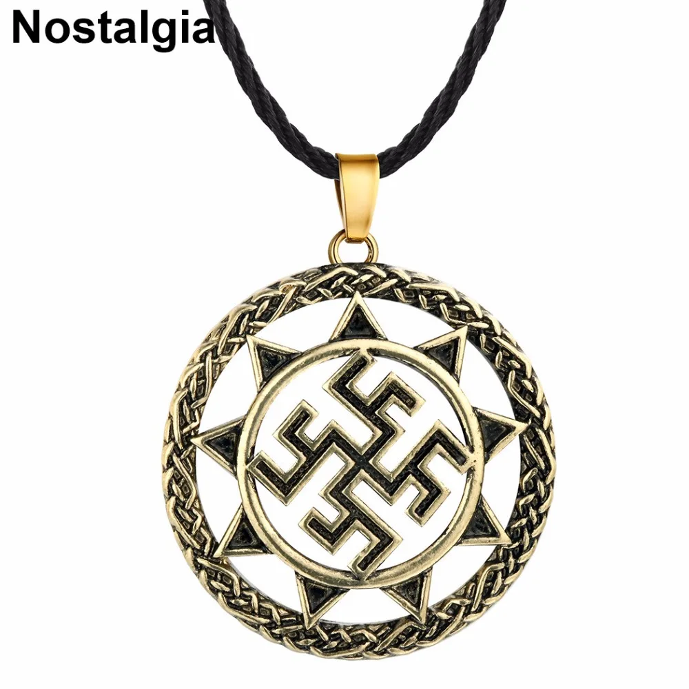 Nostalgia Dukhobor Amulet Pendant Slavic Necklace Wheel Protection Ancient Symbol Talisman Pagan Jewelry For Men Women
