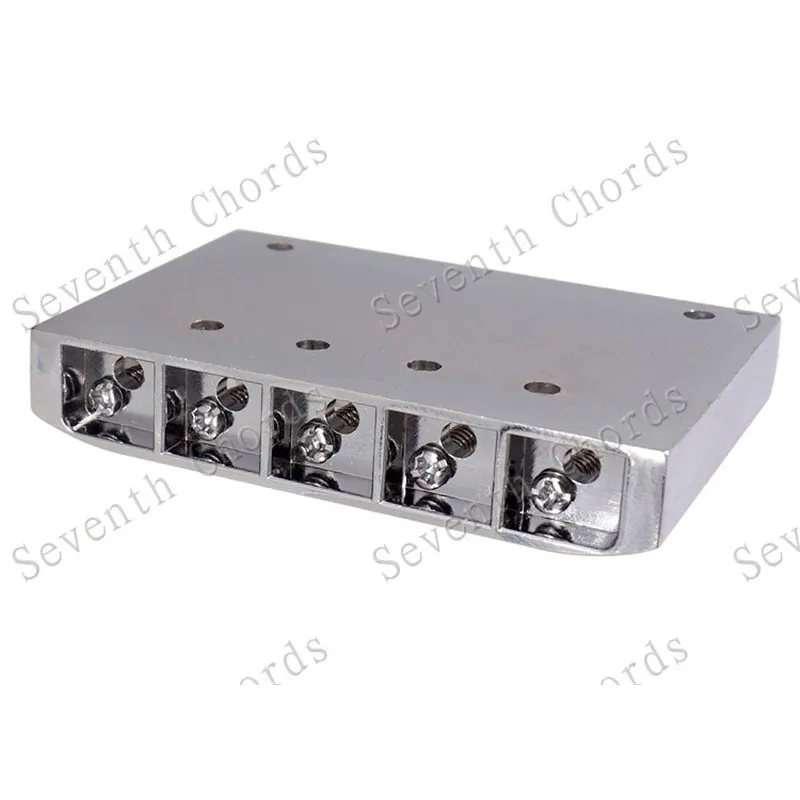 EIN Set Chrome 5 Saiten Bass Brücke Für Bass Gitarre Sattel Musical Instrument Zubehör Teile – Detail 7