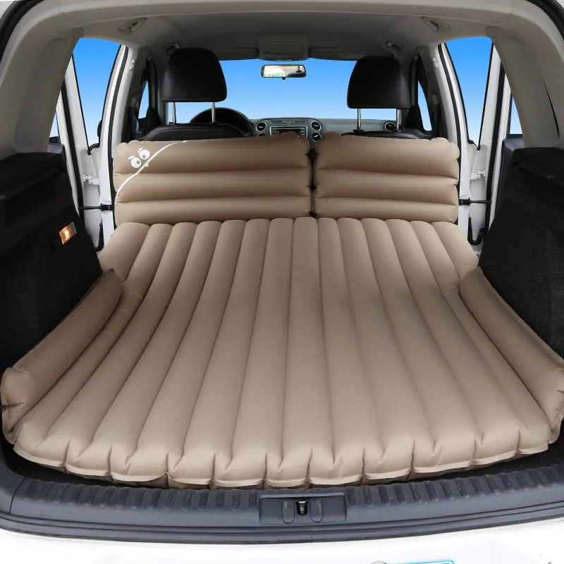 B1-175 Sanded Oxford Cloth Inflatable Bed Car SUV Bed 6/4 Points Multi-function Car Air Mattress With Car Electric Pump