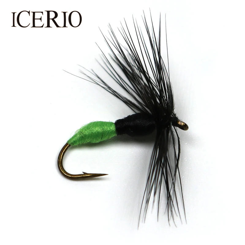 

ICERIO 8PCS Green Hard Body Ant Wet Flies Trout Fly Fishing Lures #10