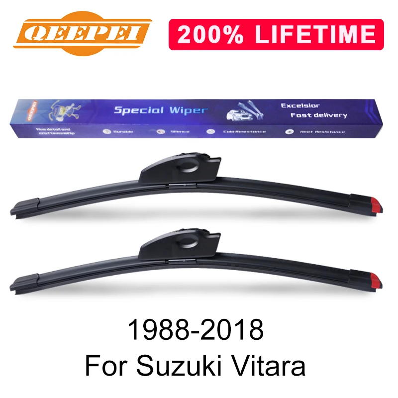 

QEEPEI Replace Wiper Blade For Suzuki Vitara 1988-2018 Silicone Rubber Windshield Windscreen Wiper Auto Car Accessories