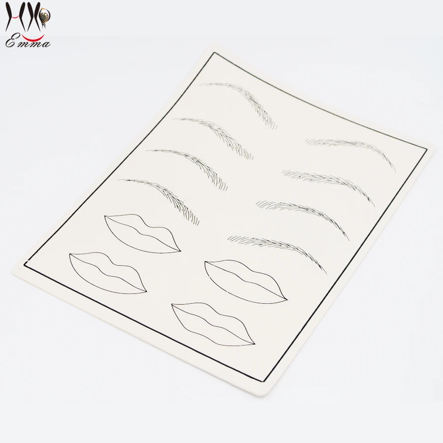 Wholesale - 5pcs/lot Tattoo Eyebrow Lip Practice Skin Mixed Design  for makeup tattoo practice  high quality free shipping