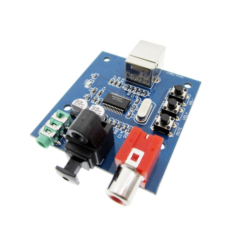 1Pcs PCM2704 USB DAC to S/PDIF Decoder Board Module Analog Output