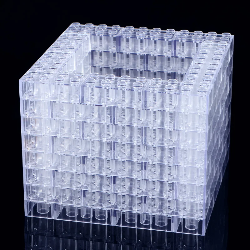 Blocos de construção de brinquedo para crianças, modelo de tijolos transparente diy para construção de cidades, brinquedo compatível com blocos de