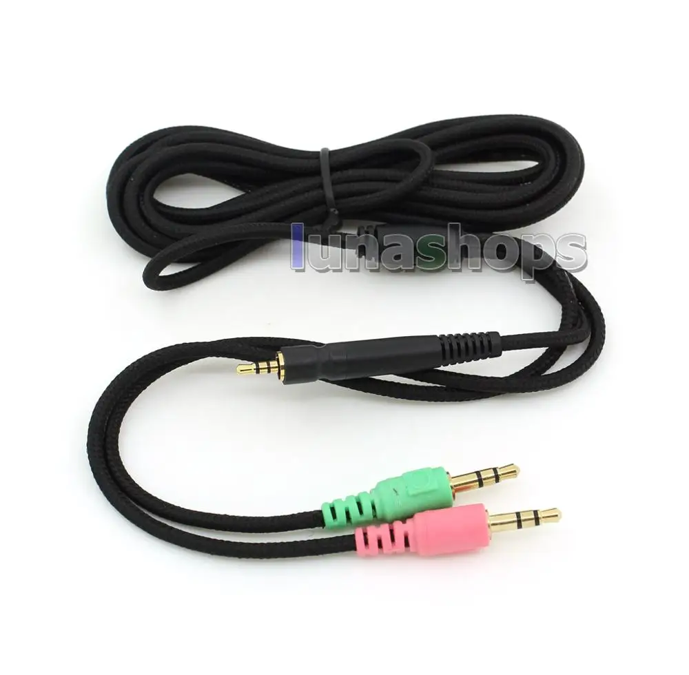 Cabo de áudio para Sennheiser G4me, Game One Zero, PC 373D, GSP 350, 500, 600 Headset, fone de ouvido, LN006436, 3,5mm, 100pcs