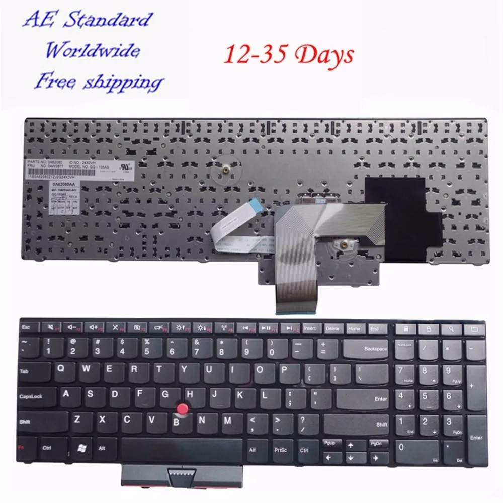 

US Black New English Laptop Keyboard For Lenovo For IBM For Thinkpad E520 E520S E525 With Pointing Stick