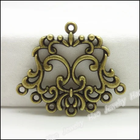 

40pcs Vintage Charms Connector Pendant Antique bronze Fit Bracelets Necklace DIY Metal Jewelry Making