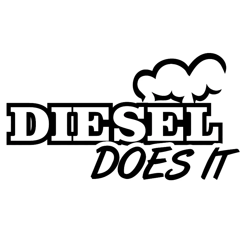 Funny Diesel Does It Vinyl Decal Sticker Die Cut Power Stroke Truck Turbo Window Car Sticker