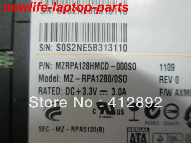 original MZRPA128HMCD MZ-RPA1280/0SO MZRPA128HMCD-000S0 laptop 1.8