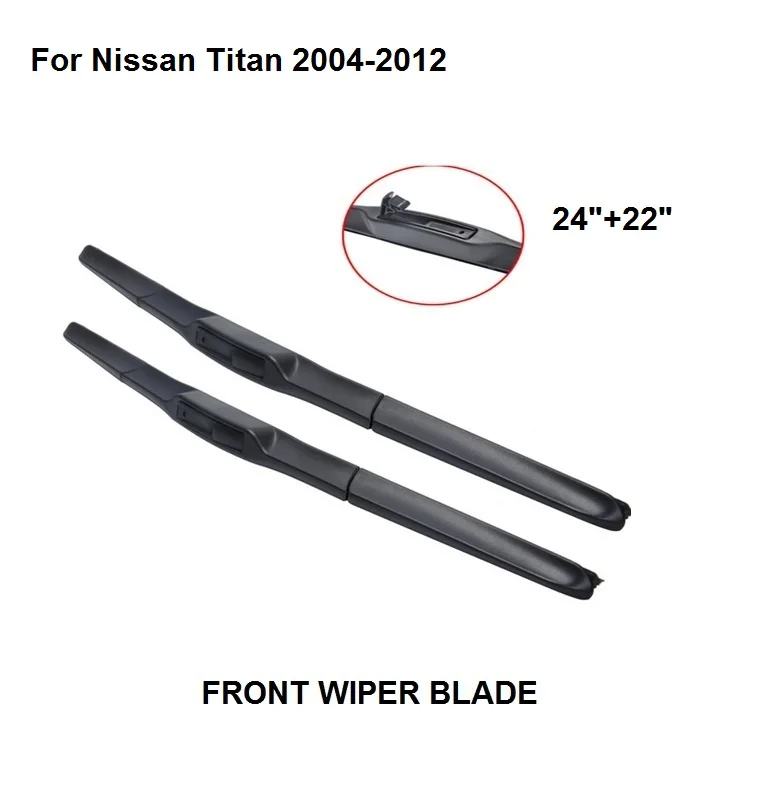 Front Window Windshield Wiper Blades For Nissan Titan 2004-2012 24