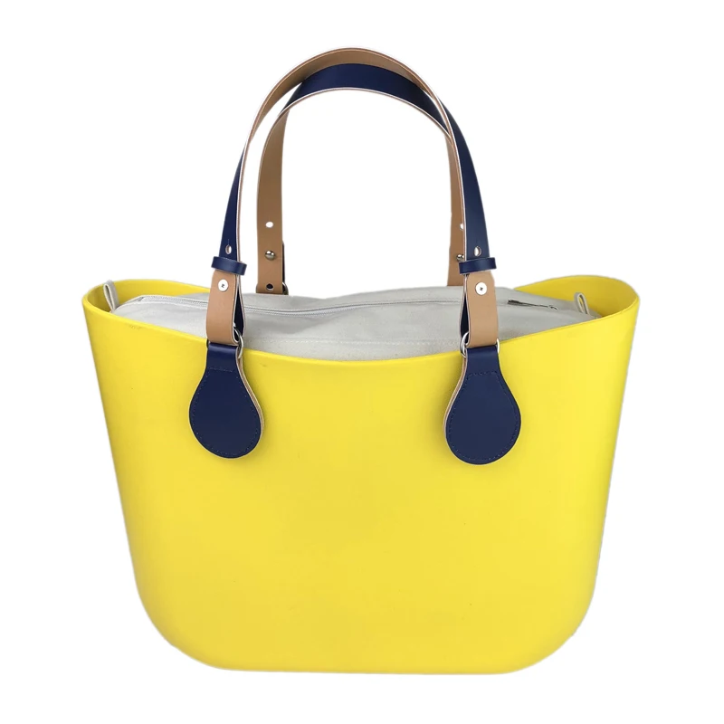 Yellow waterproof EVA body Big Size O bag obag style Luxury Handbags Women Bags Silicon hand bag