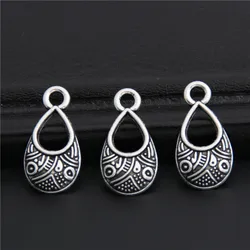 100pcs  Silver Color Small Visor with hole Charms cute Pendant for diy jewelry accessories handmade making 9x17mm A2990