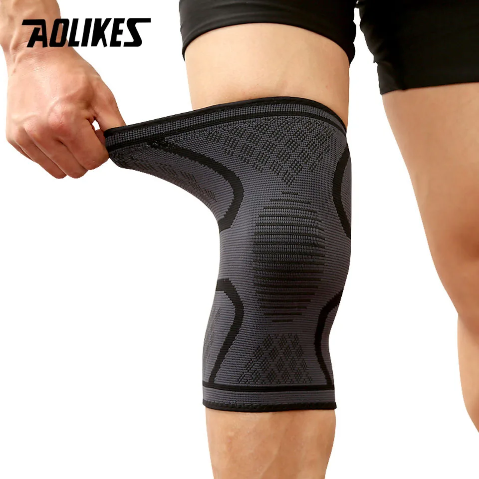 1 Pcs Nylon Elastic Sports Knee Pads Breathable Knee Support Brace Running Fitness Hiking Cycling Knee Protector Joelheiras