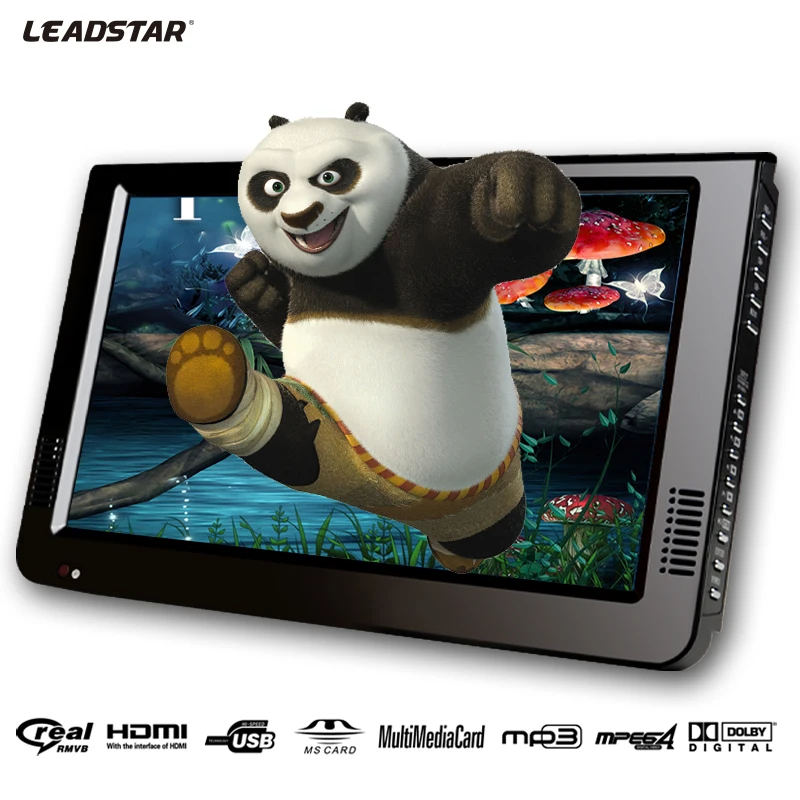 Leadstar 10 インチ DVBT/DVBT2 & アナログ/ATSC ミニ Led HD ポータブルフリービュー車デジタルテレビすべてで 1 HDMI サポート USB SD カードドルビー