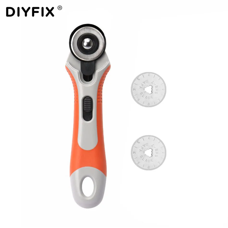 Роторный роликовый резак DIYFIX 28 мм с 2 лезвиями из нержавеющей стали, многофункциональный регулируемый режущий инструмент, ручные инструменты