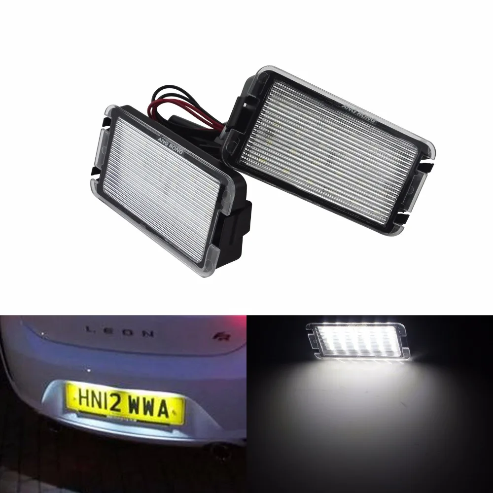 ANGRONG 2x LED-Kennzeichenbeleuchtung ohne Fehler für SEAT Altea Cordoba Ibiza Leon Toledo (CA236)