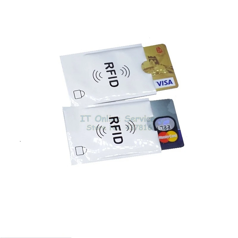 2PCS/lot RFID Protection Sheath IC Card Shielded Sleeve NFC security card Storage Home Office Storage