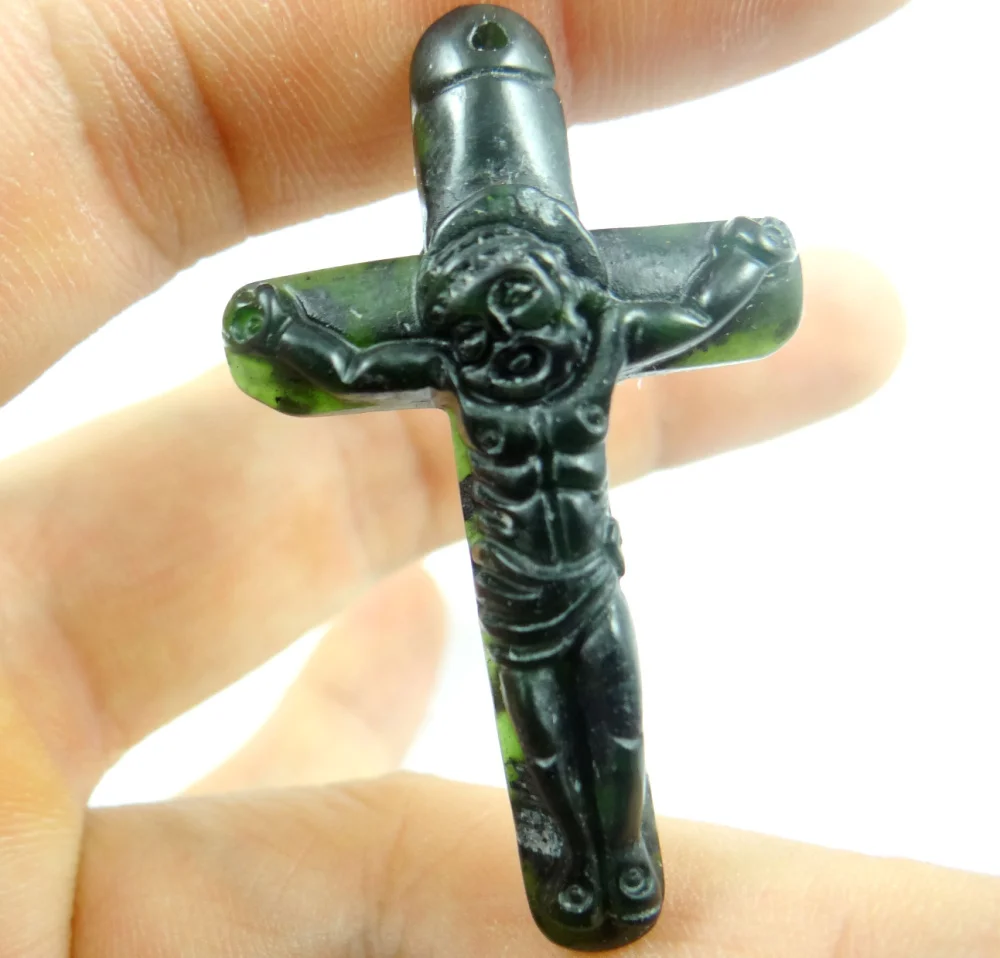 natural stone Quartz crystal Turquoises Chinese stone hand-carved cross pendant for diy jewelry making necklace Accessories