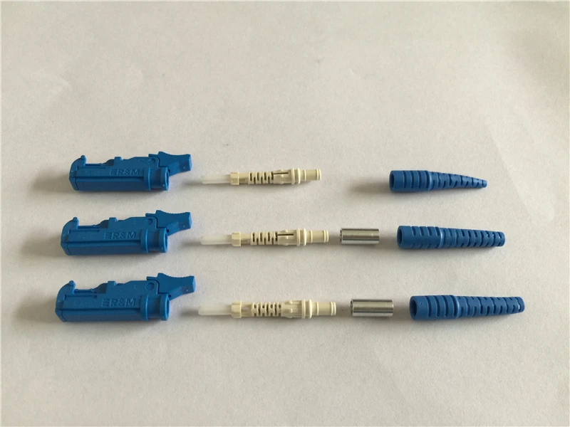 E2000 kit konektor serat dengan tutup (1.0mm) UPC APC dibuat di Cina Aksesori ftth dengan penutup logam pabrik ELINK 100 buah