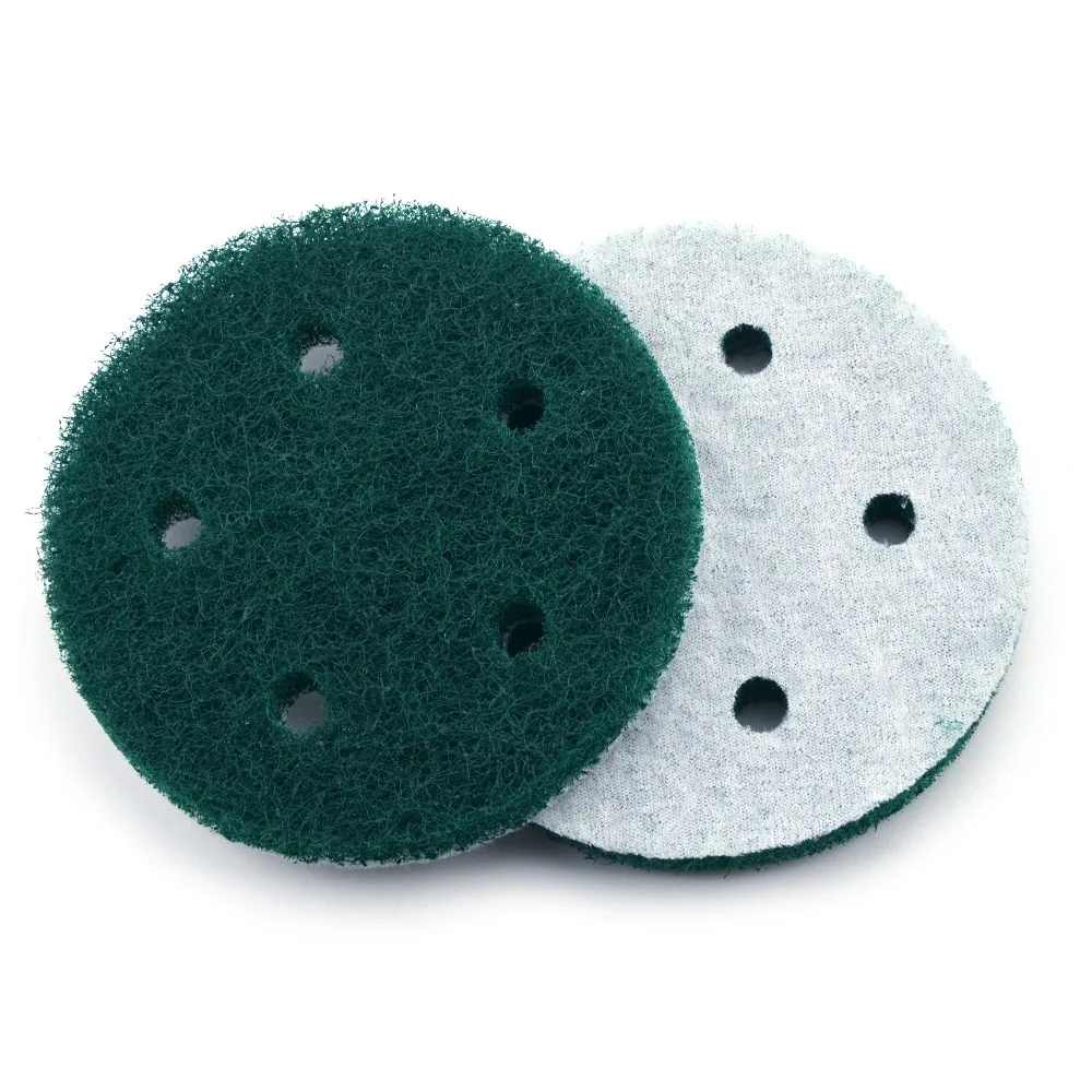 12PCS 5 Inch 125mm 5-Loch Runde Haken & Loop Industrielle Scheuer Pads Heavy Duty 240 #/400 #/1000 # Nylon Polieren Pad für Reinigung