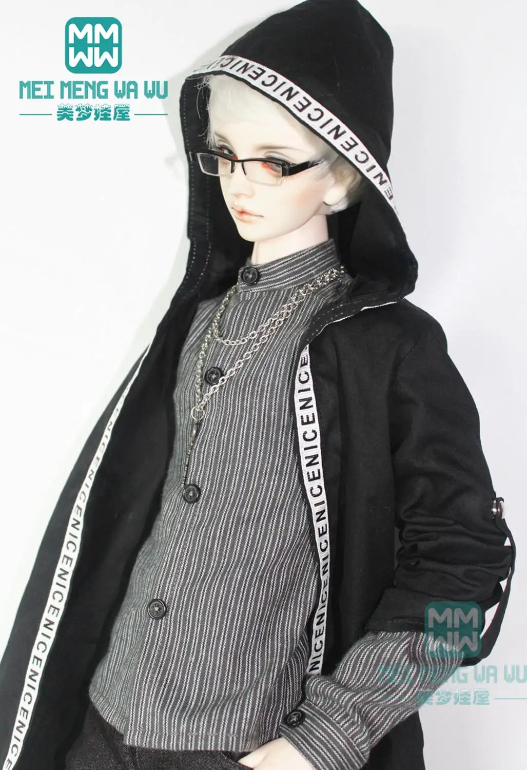 BJD accessories doll clothes for 70cm BJD doll fashion Plaid harem pants black White Red
