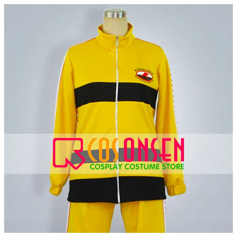 

COSPLAYONSEN Prince of Tennis Rikkai Dai Fuzoku Chuu Jersey Yellow Cosplay Costume 4 pcs Set