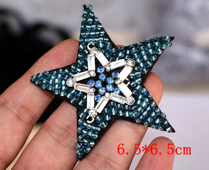 Hollow Star crystal sequins Rhinestones bead patches sew on beading applique clothes shoes bags decoration patch DIY