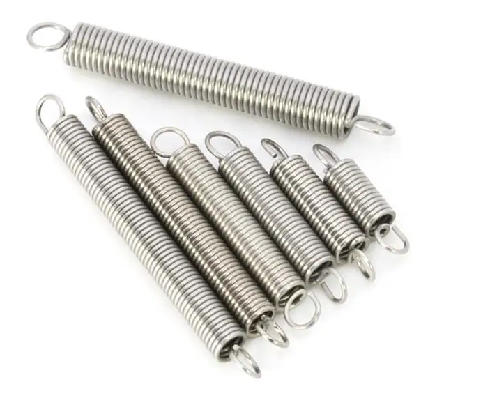 3pcs 0.8mm wire diametetr 8mm outside diameter stainless steel small tension spring linear 20mm-50mm length