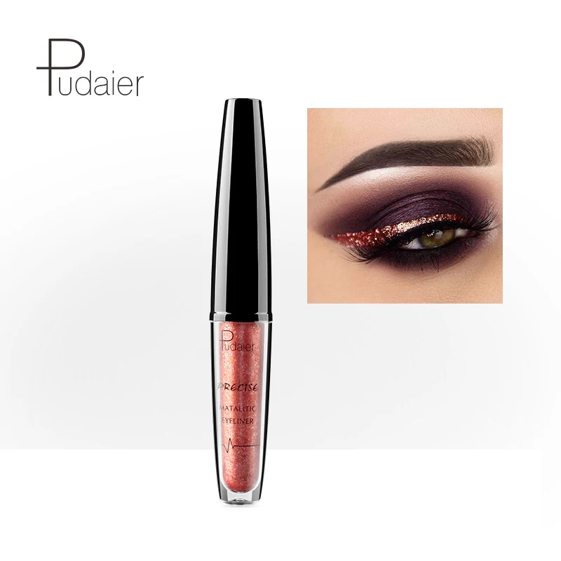 Nieuwe Vloeibare 16 Kleuren Shimmer Eyeliner Gel Waterdichte Langdurige Glitter Eye Liner Make-Goud Blauw Zilver Eyeliners Cosmetica