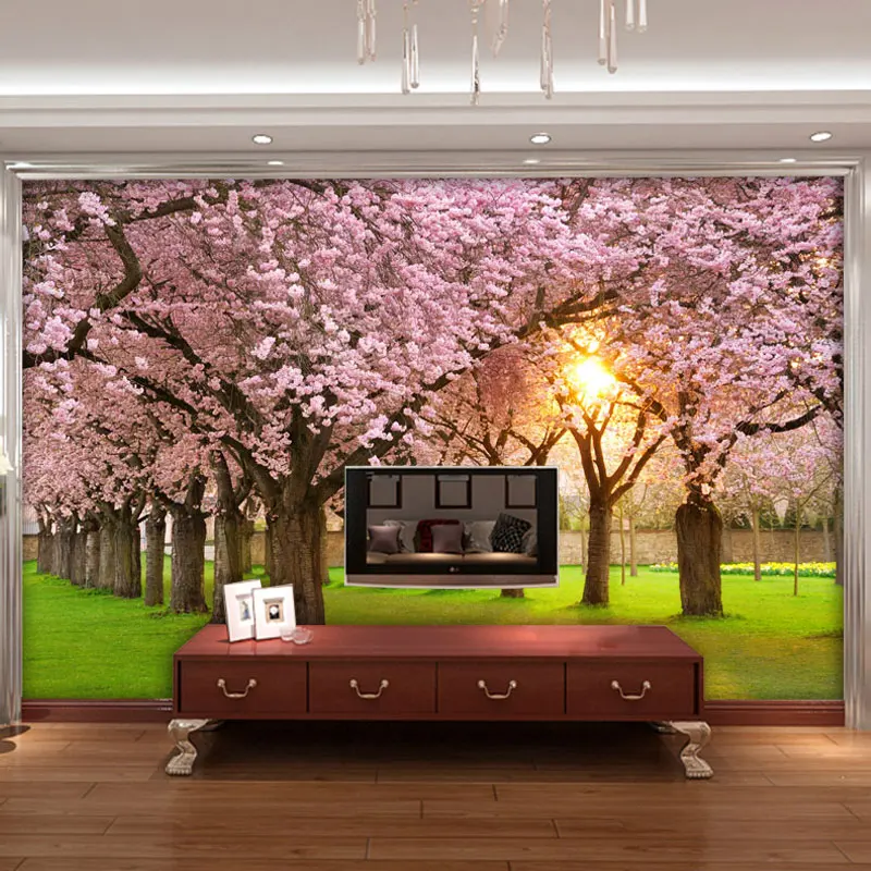 

Photo Mural papel de parede Landscape Flower Wallpaper Backdrop Wallpaper Living Room Bedroom Murals 3D