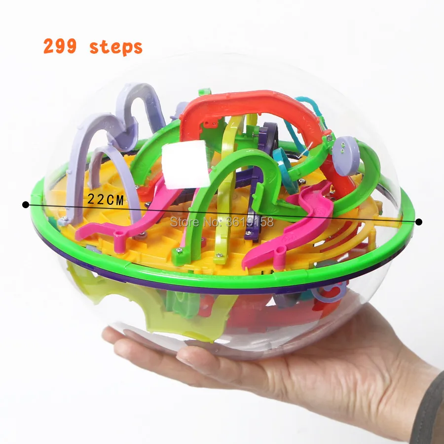 3D Magical Intellect Maze Ball 99/100/158/299steps,IQ Balance Magnetic Ball Marble Puzzle Game for Kid and Adult Toys