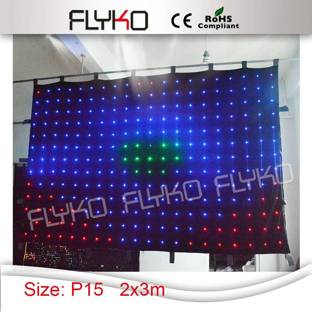 

P150mm fireproof cloth Led video curtain with controller and power supply