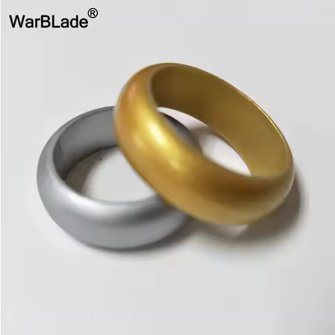 WarBLade 6-12 Size Hypoallergenic Flexible Silicone Ring Gold Silver Color Environmental Rubber Finger Rings For Men Women
