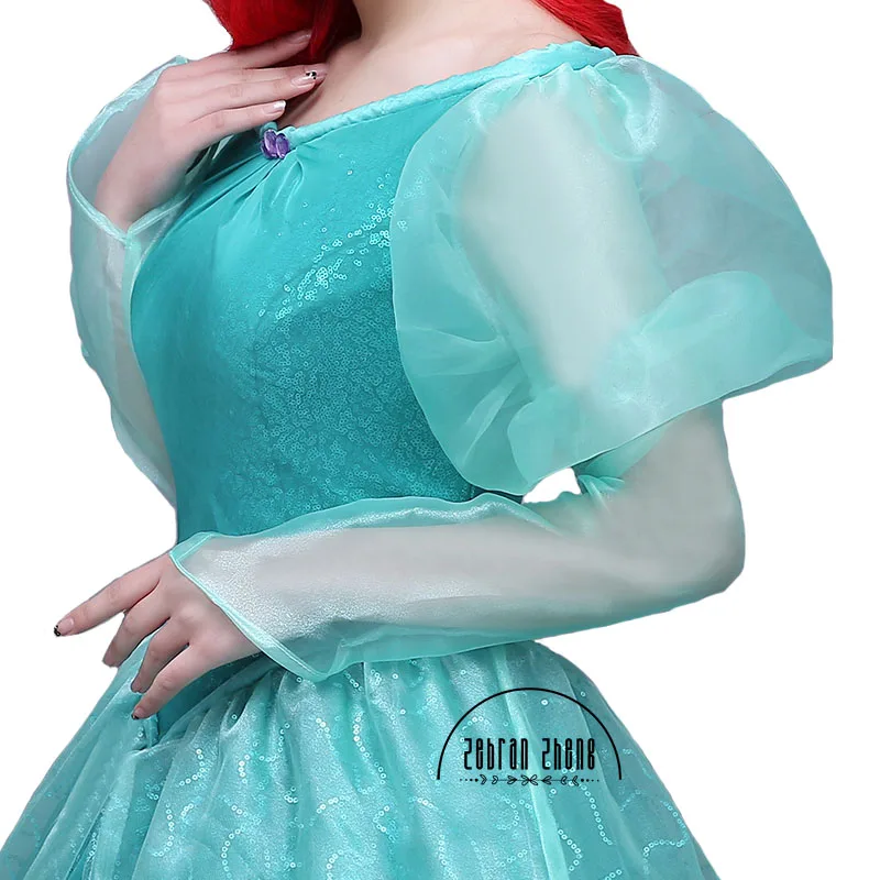 Disfraz de la princesa Ariel, vestido de alta calidad, estilo de moda para fiesta de Halloween, hecho a medida