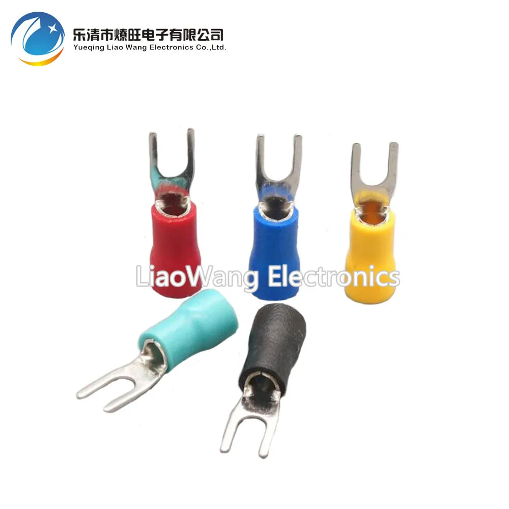 100PCS/LOT SV2-3.2/3.5/4/5/6/8/10 Cold pressing end head fork-shaped insulated end head u-shaped end head