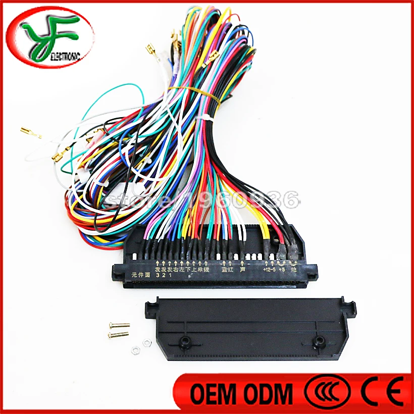 10 Pcs 28Pin Jamma Harness สายไฟป้องกันพลาสติกพร้อมสกรูสำหรับบอร์ดเกมอาเขต Machien อุปกรณ์เสริม