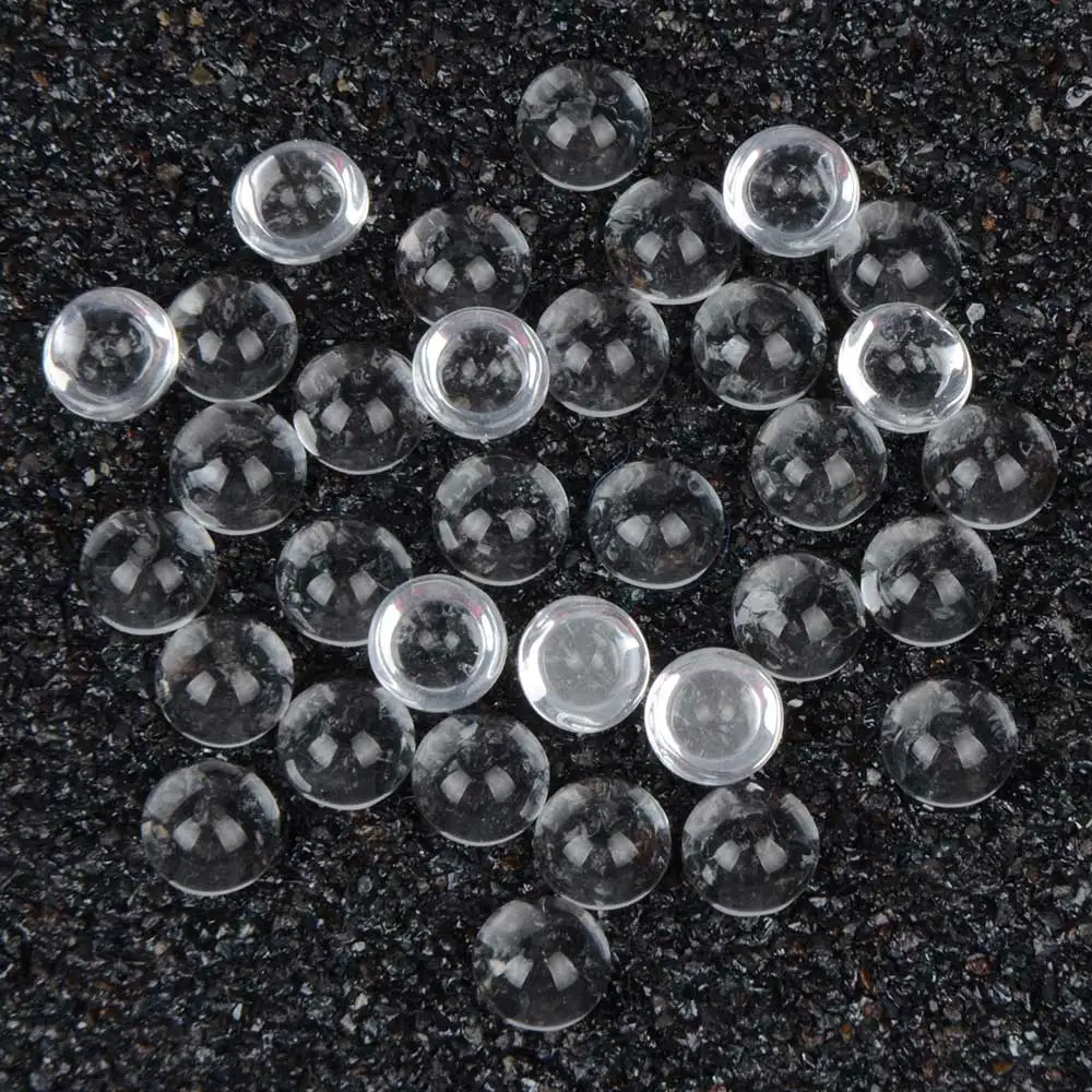 100pcs/lot 8mm Round Hemispherical Clear Glass Dome Cabochons Magnifying Cabochon Accessories Jewelry